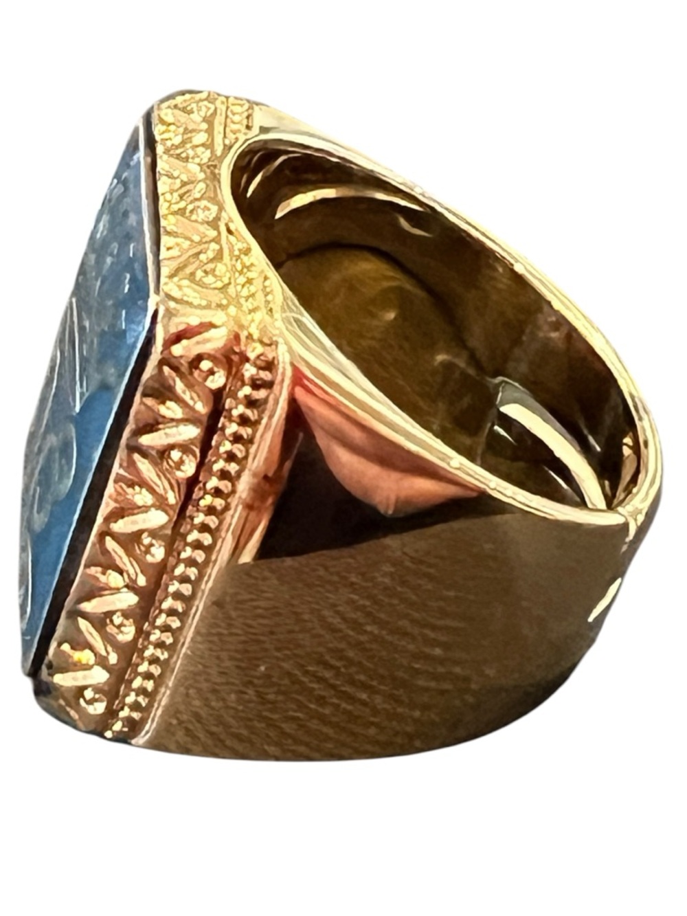 Dolce & Gabbana Blue Enamel Crest Ring - Picture 5 of 7